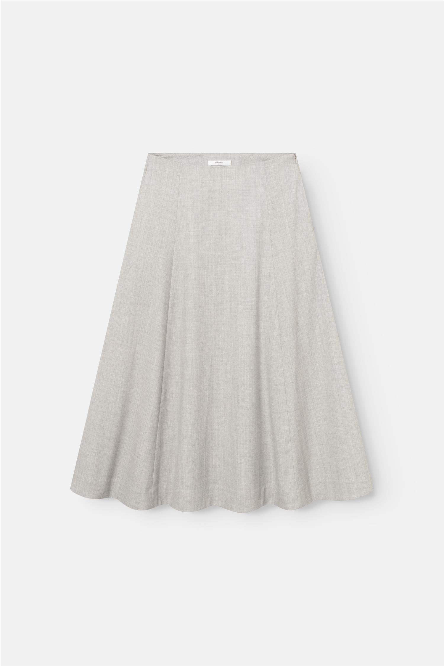 Hallie Skirt Light Grey Melange Skjørt
